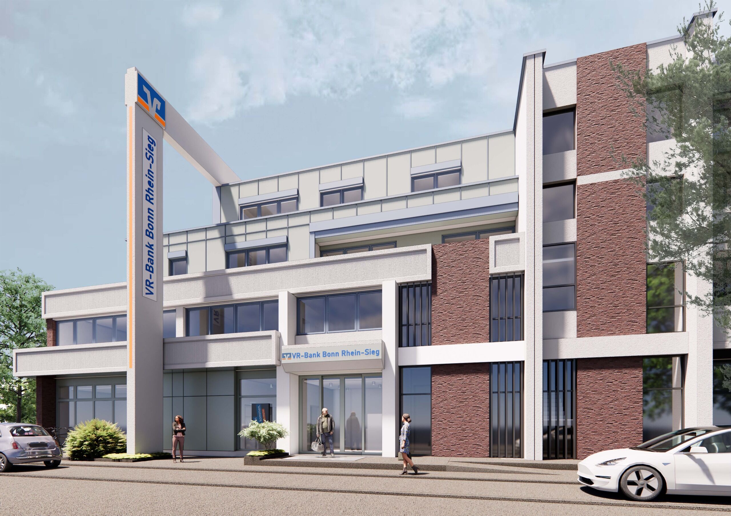 Es handelt sich um Visualisierung der Vorderseite des Regionalcenters in Bonn-Duisdorf ab voraussichtlich Juli 2026